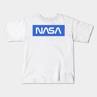 NASA Box Logo - Lighter Blue 2 Kids T-Shirt